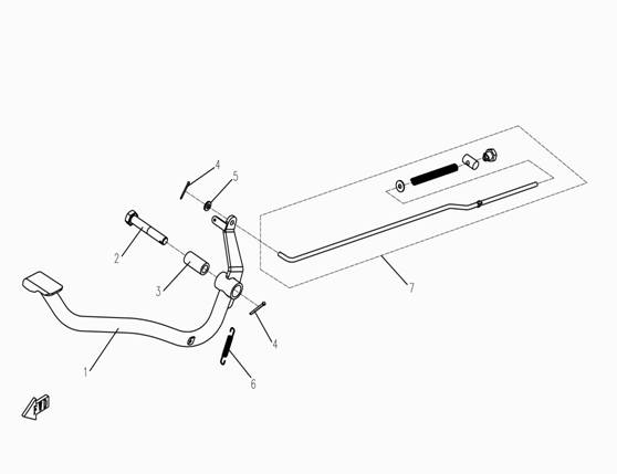 REAR BRAKE PEDAL - F05