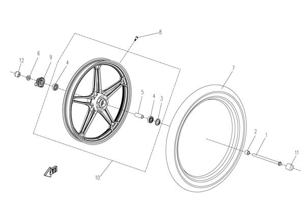 FRONT WHEEL - F12