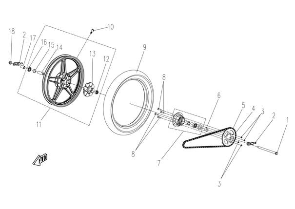 REAR WHEEL - F16