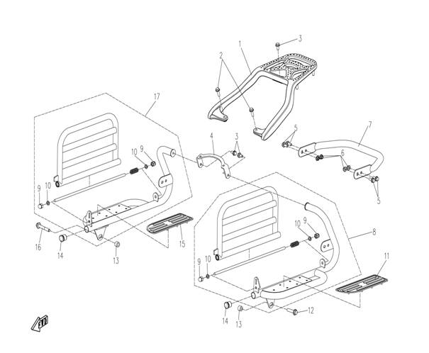 REAR RACK、FOOTREST Ⅱ - F20