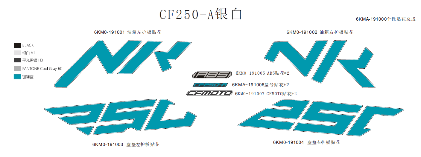 DECAL(SILVER WHITE) - F19-2-A