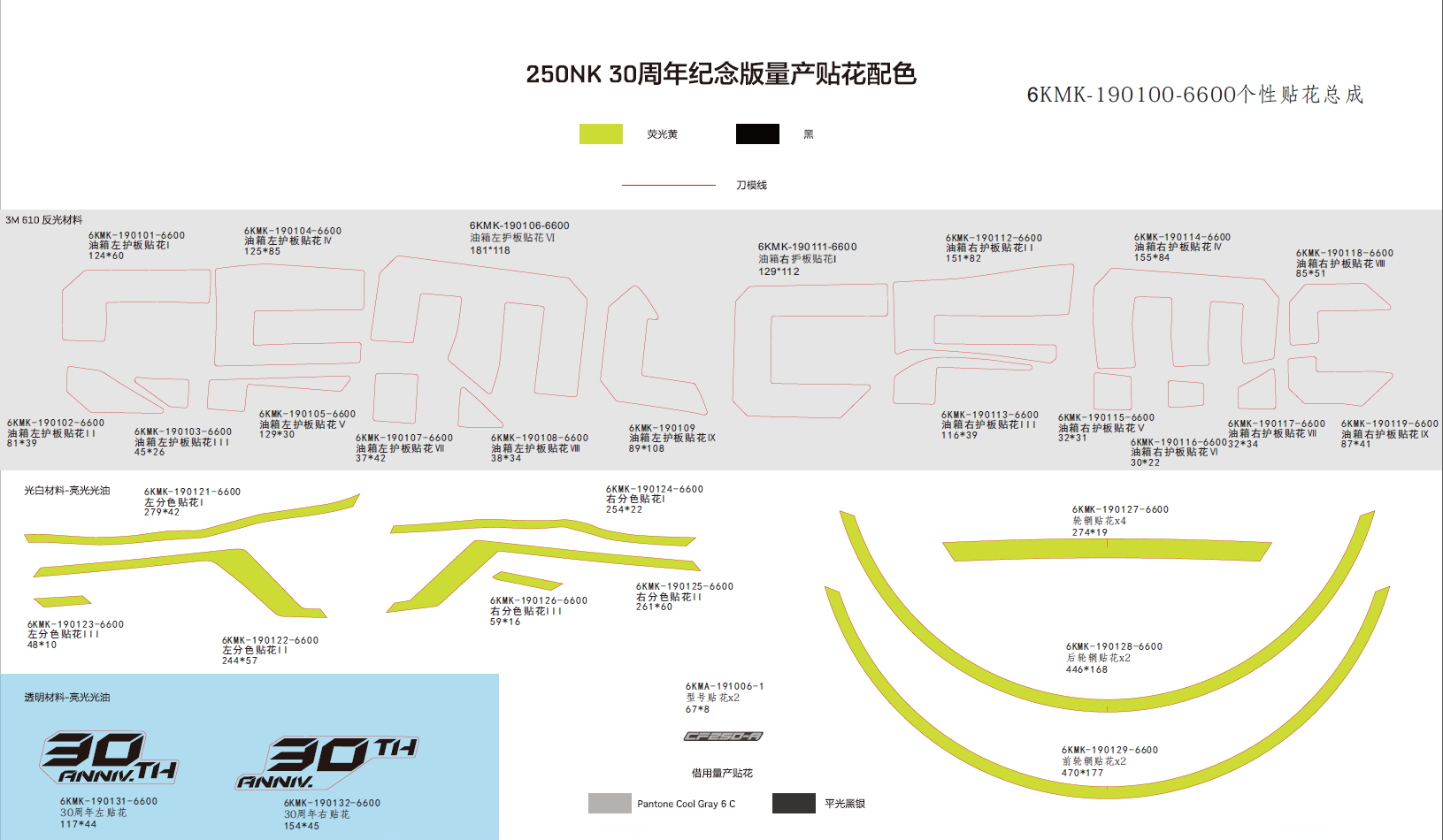 DECAL KITS (30 ANNIVERSARY) - F19-2-C