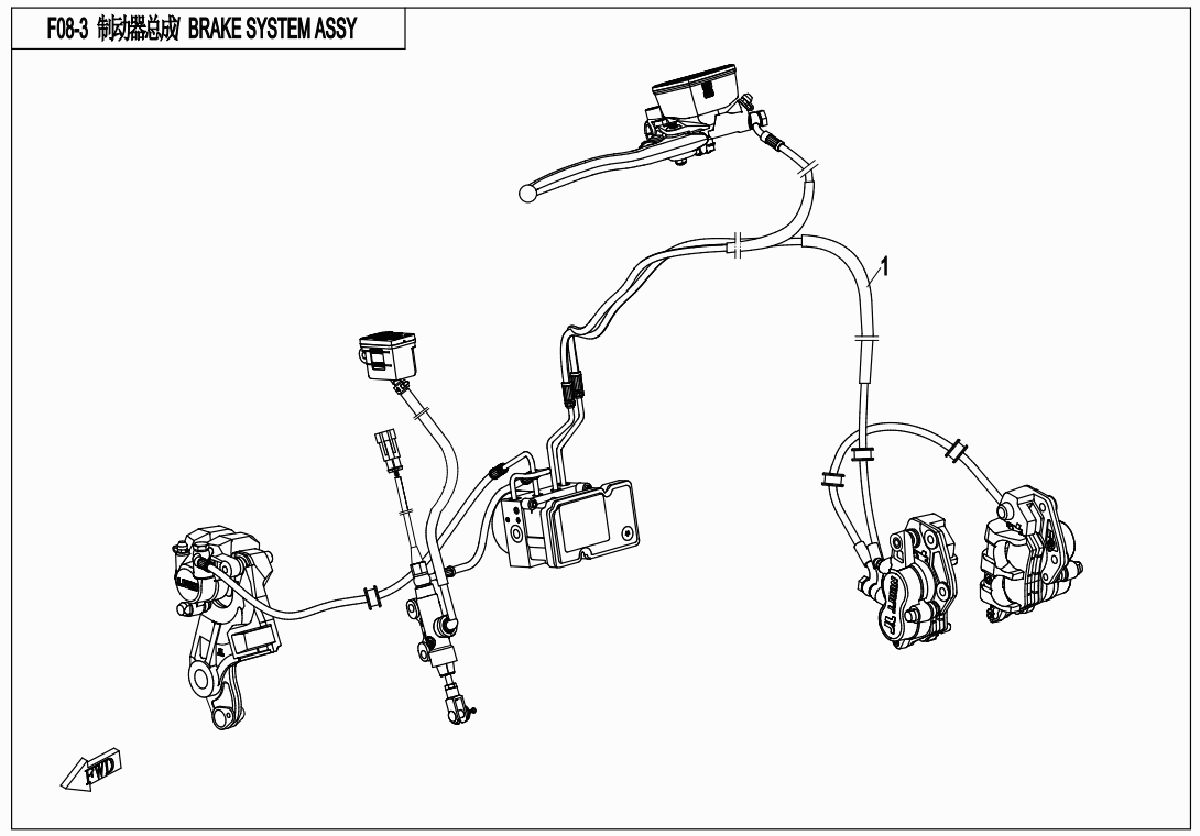 BRAKE SYATEM ASSY - F08-3