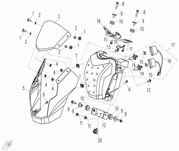 HEADLIGHT ASSY - F16-1