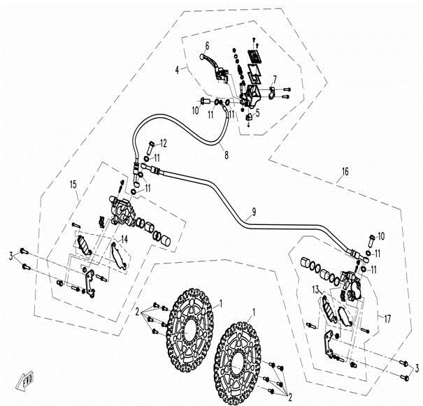 FRONT BRAKE SYSTEM - F08-1