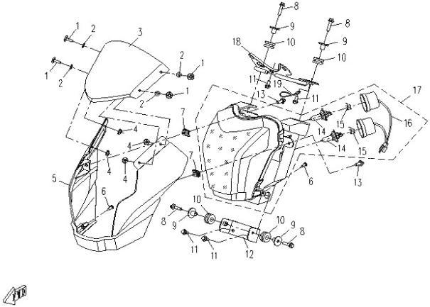 HEAD LIGHT ASSY - F16-1