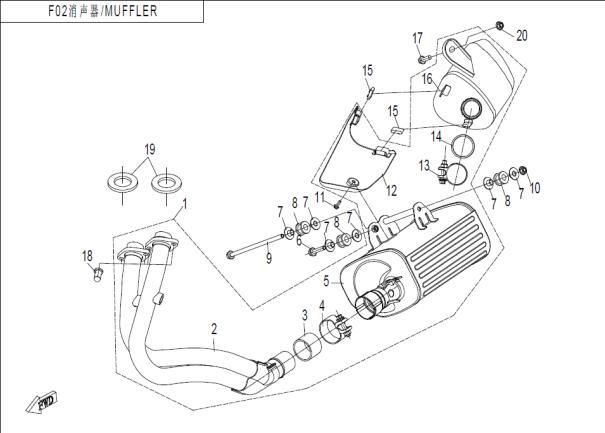 MUFFLER ASSY. - F02
