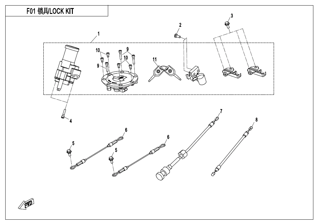 LOCK KIT - F01