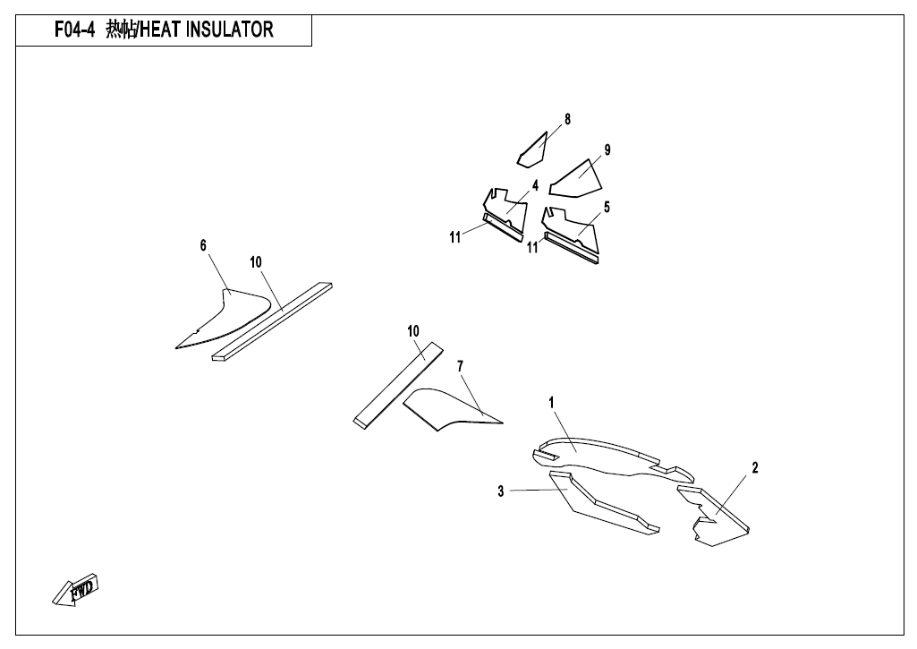 HEAT INSULATOR - F04-4