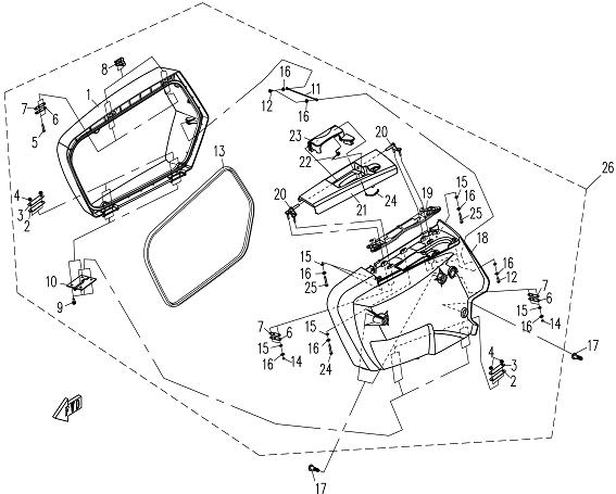 SIDE BOX ,RH - F22-2