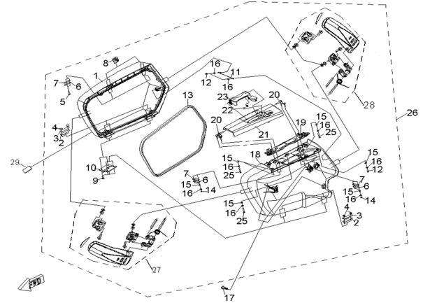 SIDE BOX ,RH - F22-2