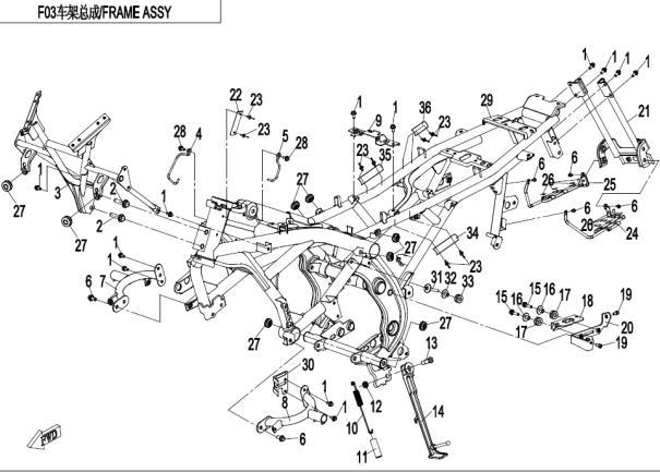 FRAME ASSY. - F03-ABS