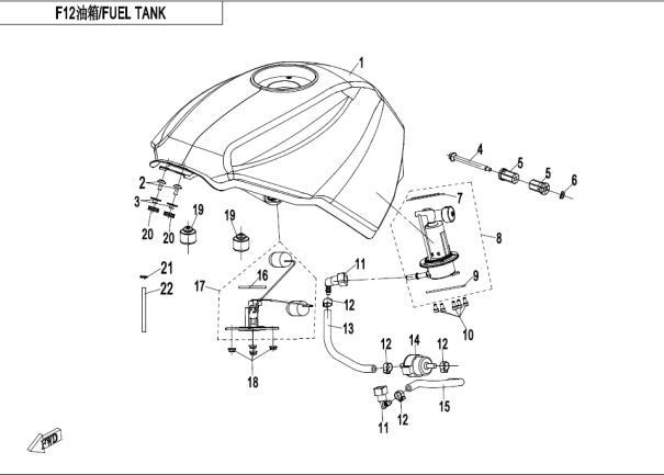 FUEL TANK - F12-ABS