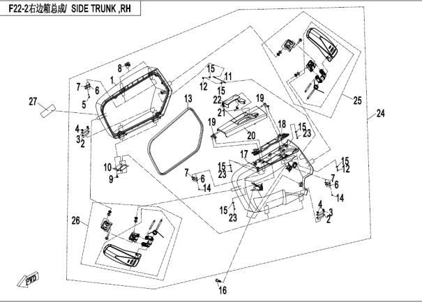 SIDE BOX ,RH - F22-2-ABS