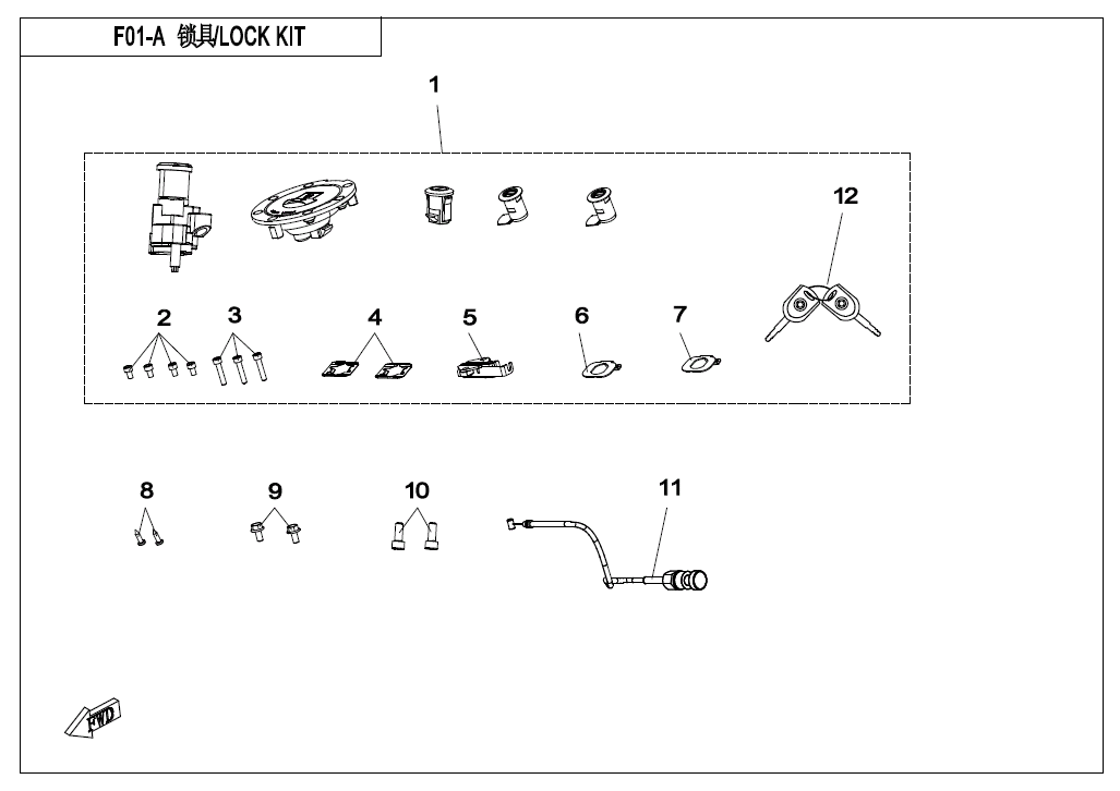LOCK KIT - F01-A