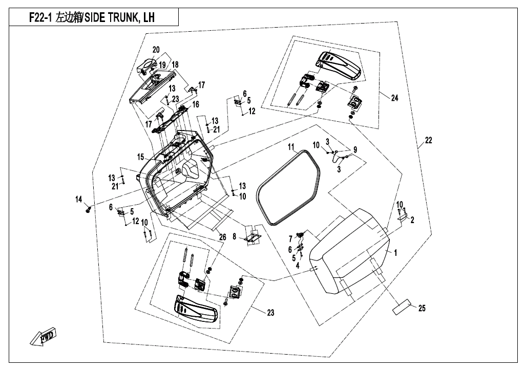 SIDE BOXES,LH - F22-1