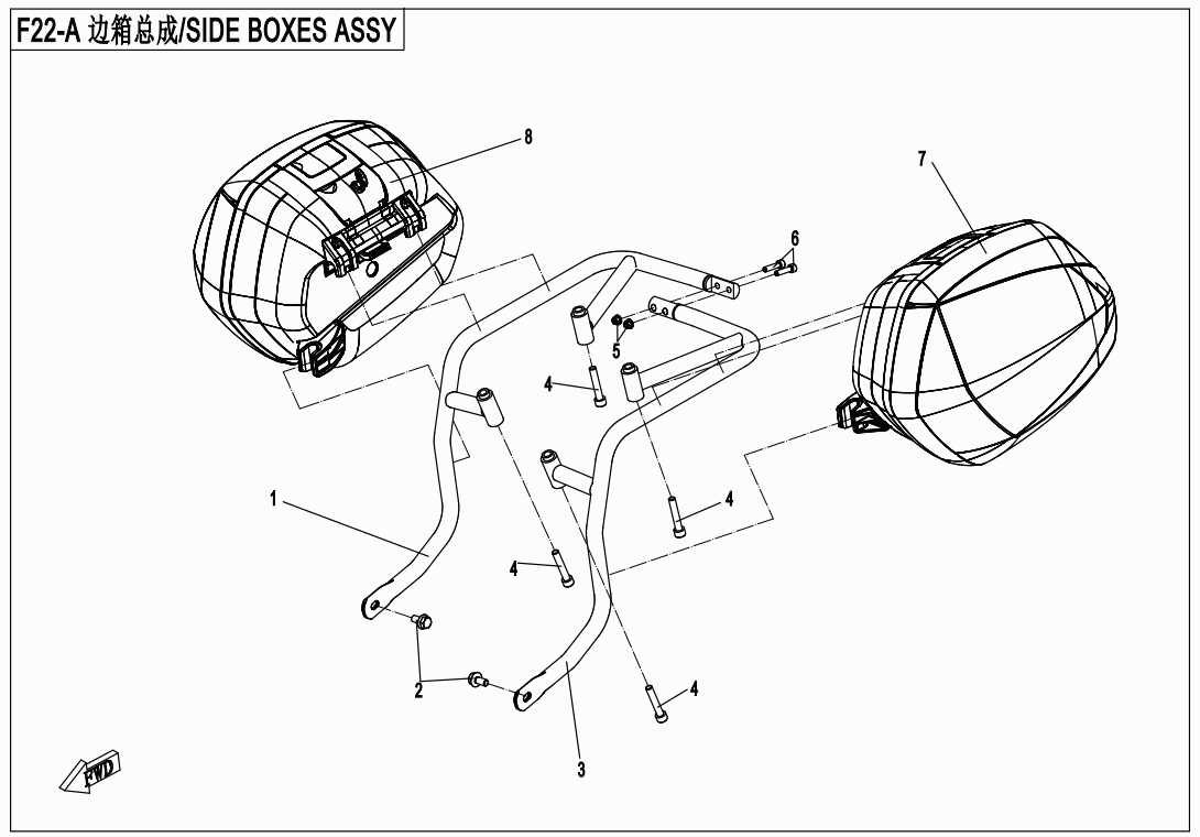 SIDE BOXES ASSY（PLASTIC） - F22-A