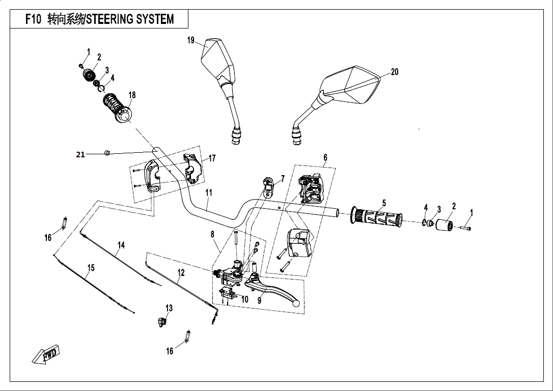 STEERING SYSTEM(NON HAND GUARD) - F10-A