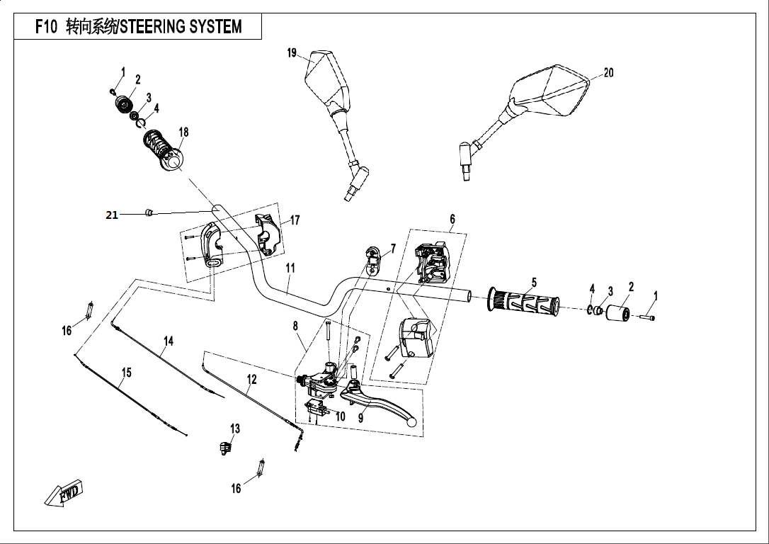 STEERING SYSTEM(NON HAND GUARD) - F10-A