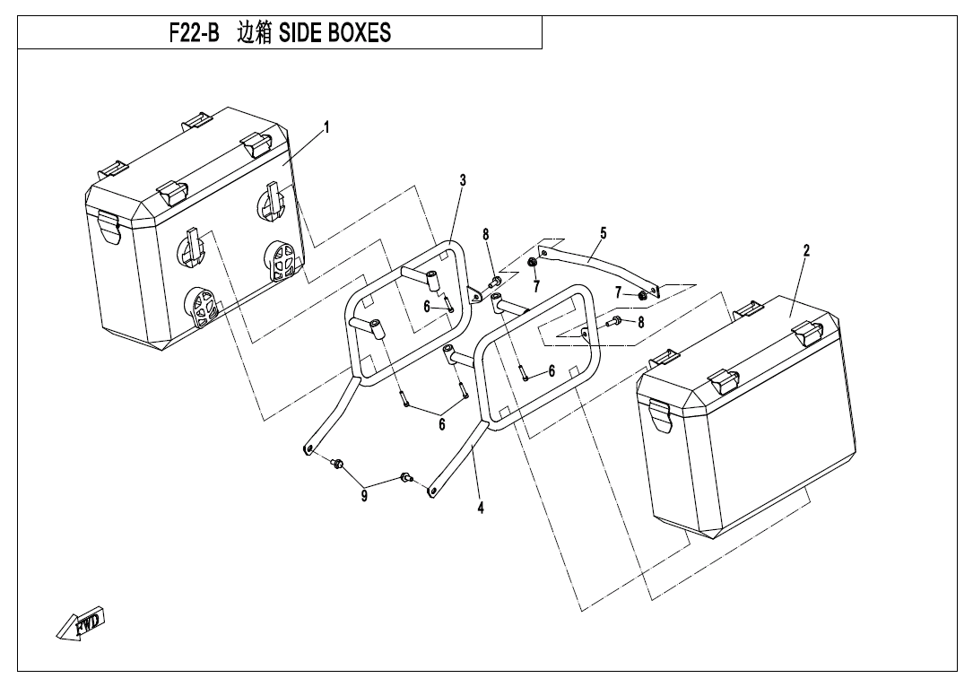 SIDE BOXES（ALUMINIUM ALLOY） - F22-B