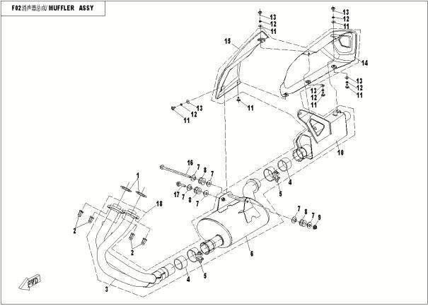 MUFFLER ASSY - F02