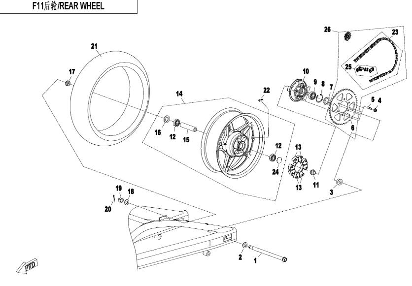 REAR WHEEL - F11
