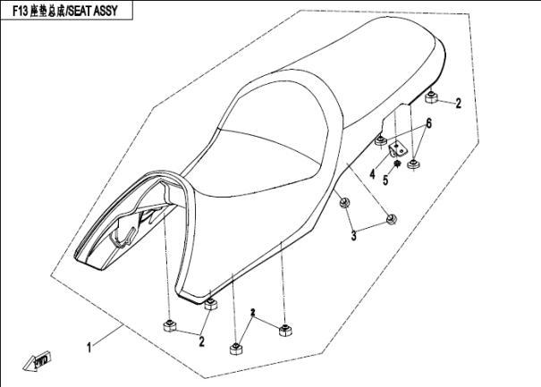 SEAT ASSY. - F13