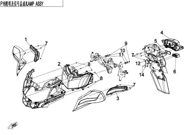 LAMP ASSY. - F16