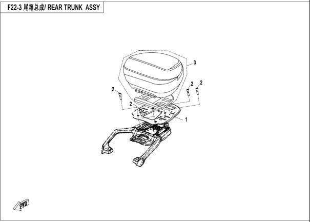 REAR TRUNK ASSY - F22-3