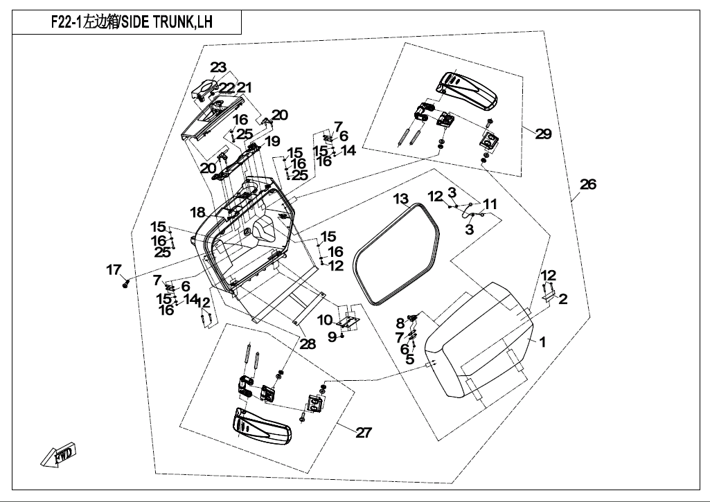 SIDE BOXES,LH - F22-1