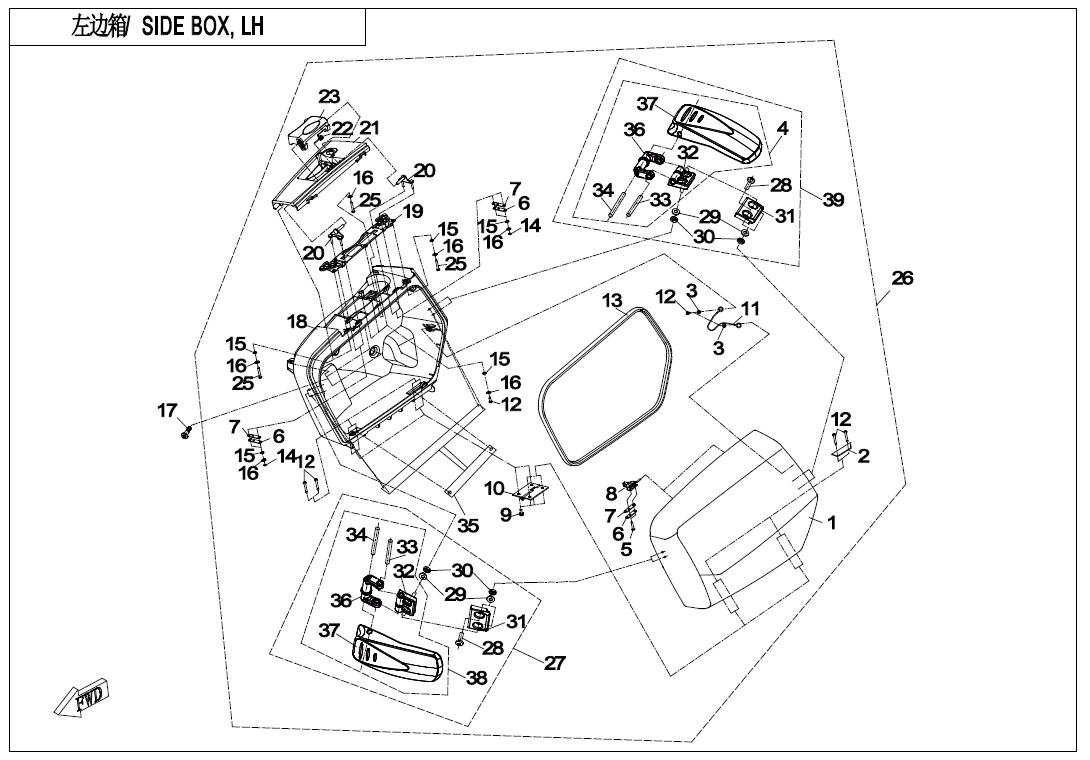 SIDE BOX,LH - F22-1