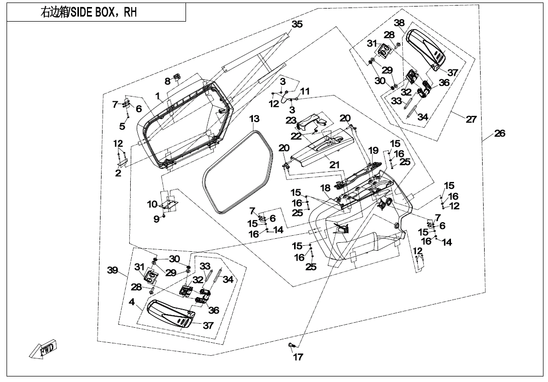 SIDE BOX,RH - F22-2