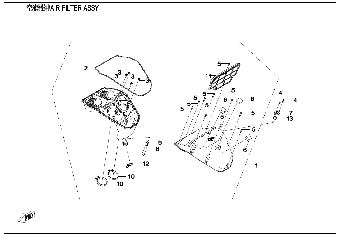 AIR FILTER ASSY. - F41
