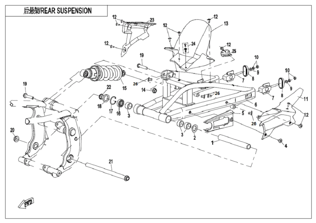 REAR SUSPENSION（SHOCK ABSORBER-KYB） - F06-A