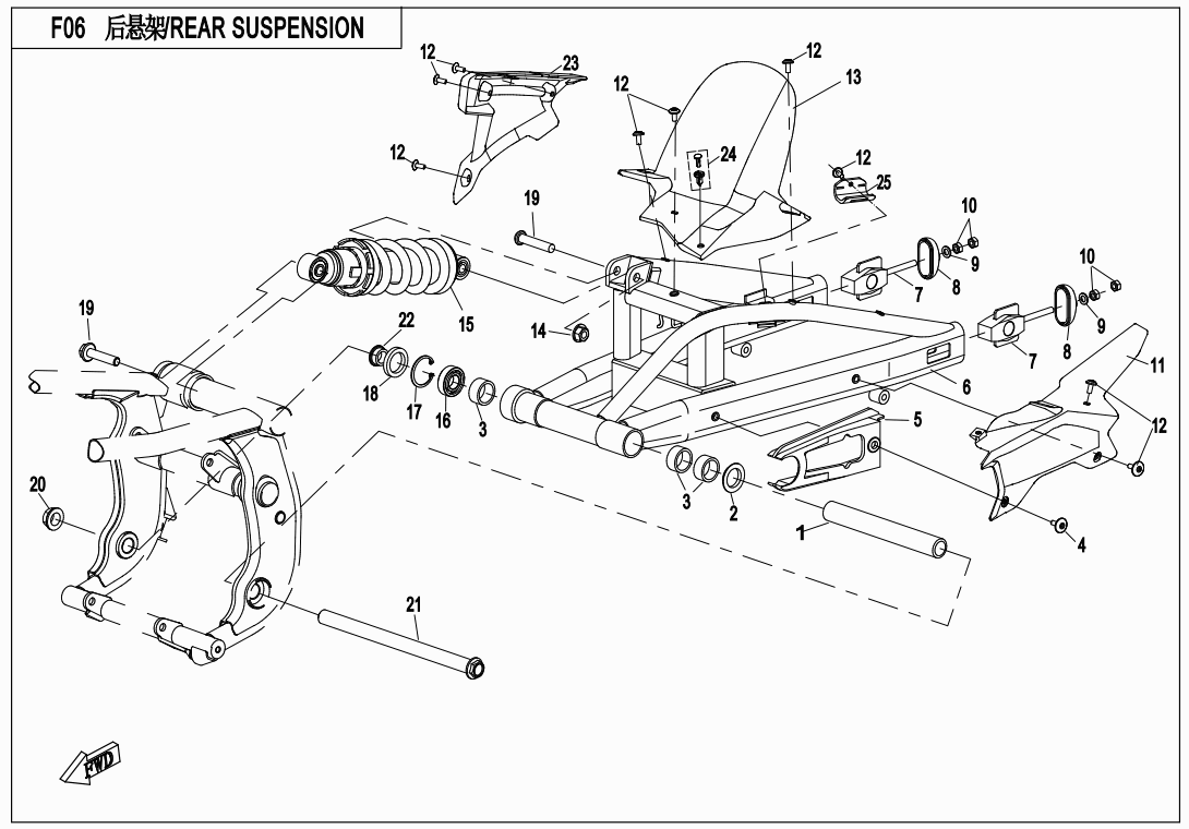 REAR SUSPENSION（SHOCK ABSORBER-KYB） - F06-A