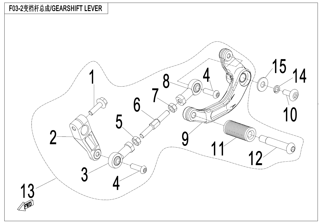 GEARSHIFT LEVER - F03-2