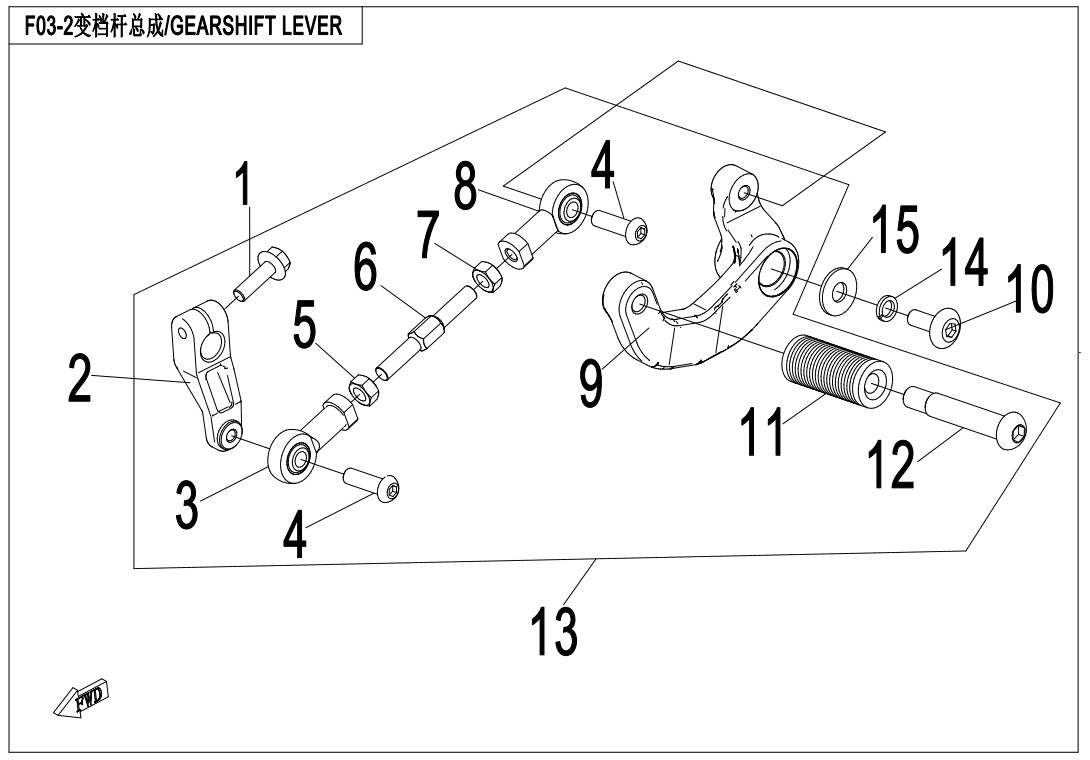 GEARSHIFT LEVER - F03-2