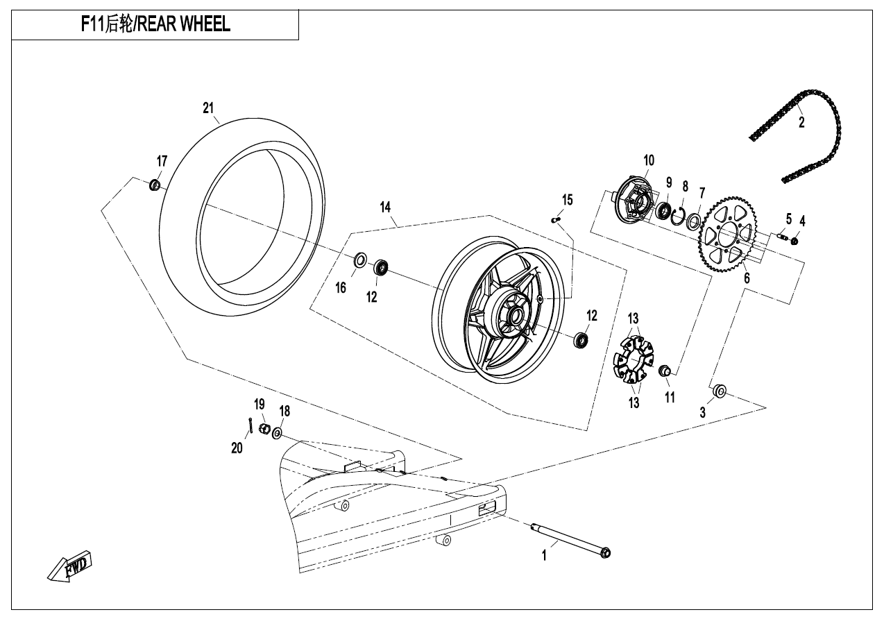 REAR WHEEL - F11