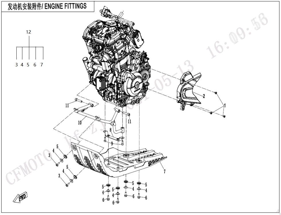 ENGINE FITTINGS(TOURING) - F00-B
