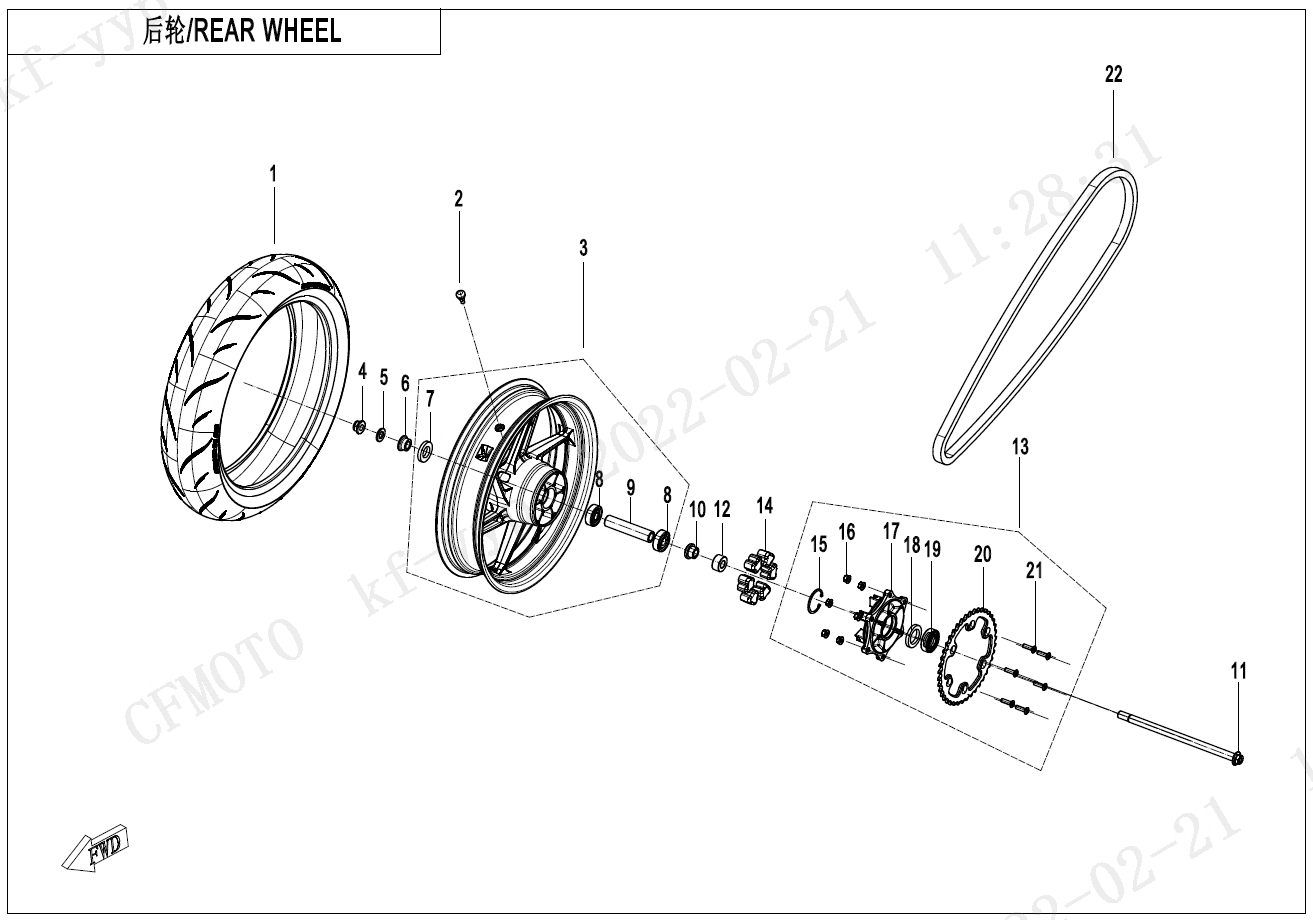 REAR WHEEL - F11