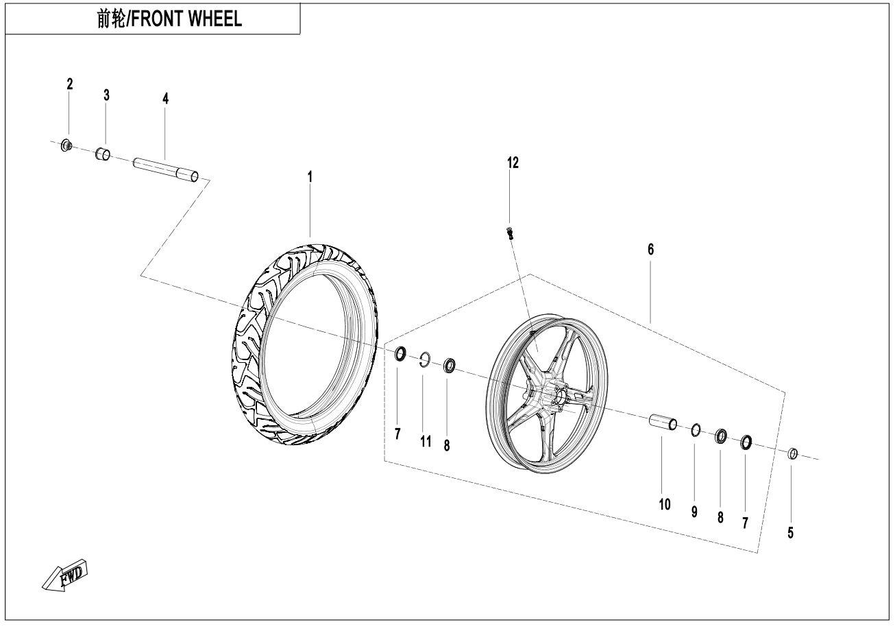 FRONT WHEEL(SPORT) - F07-A