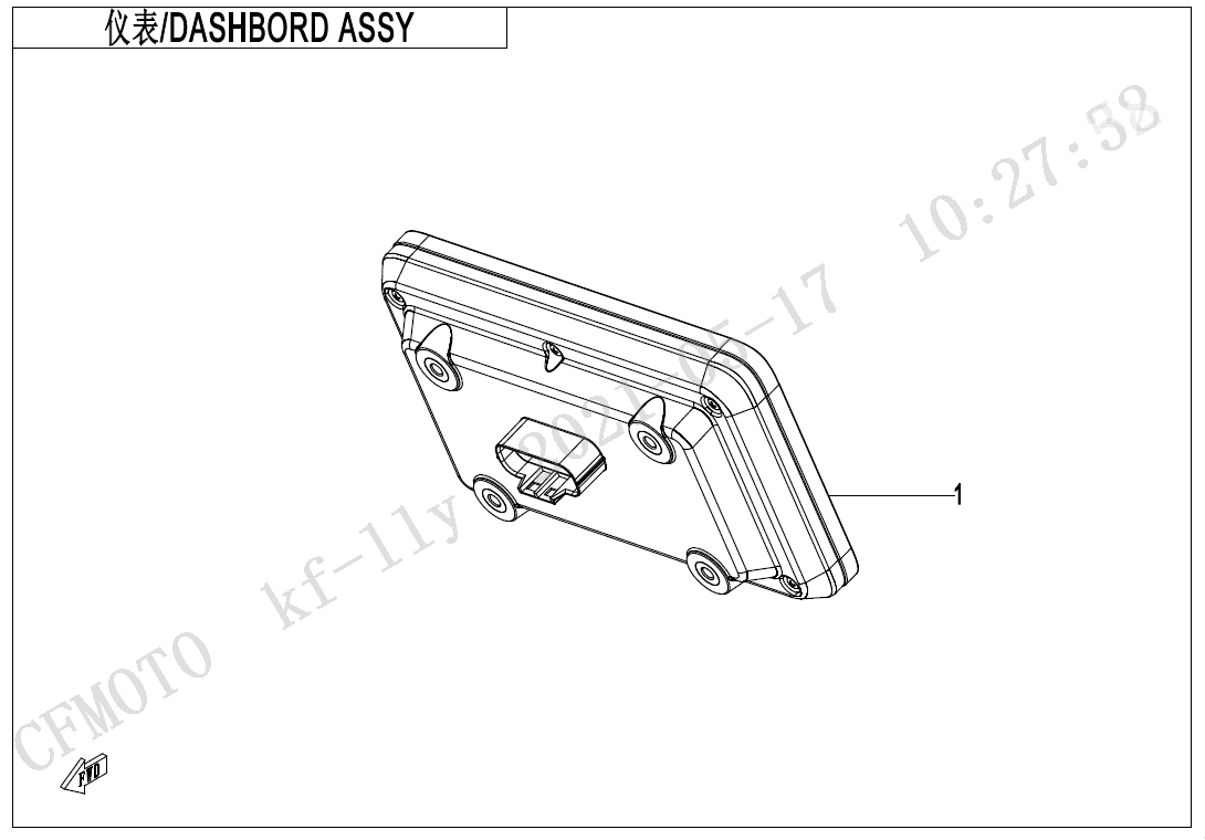 DASHBOARD ASSY - F17