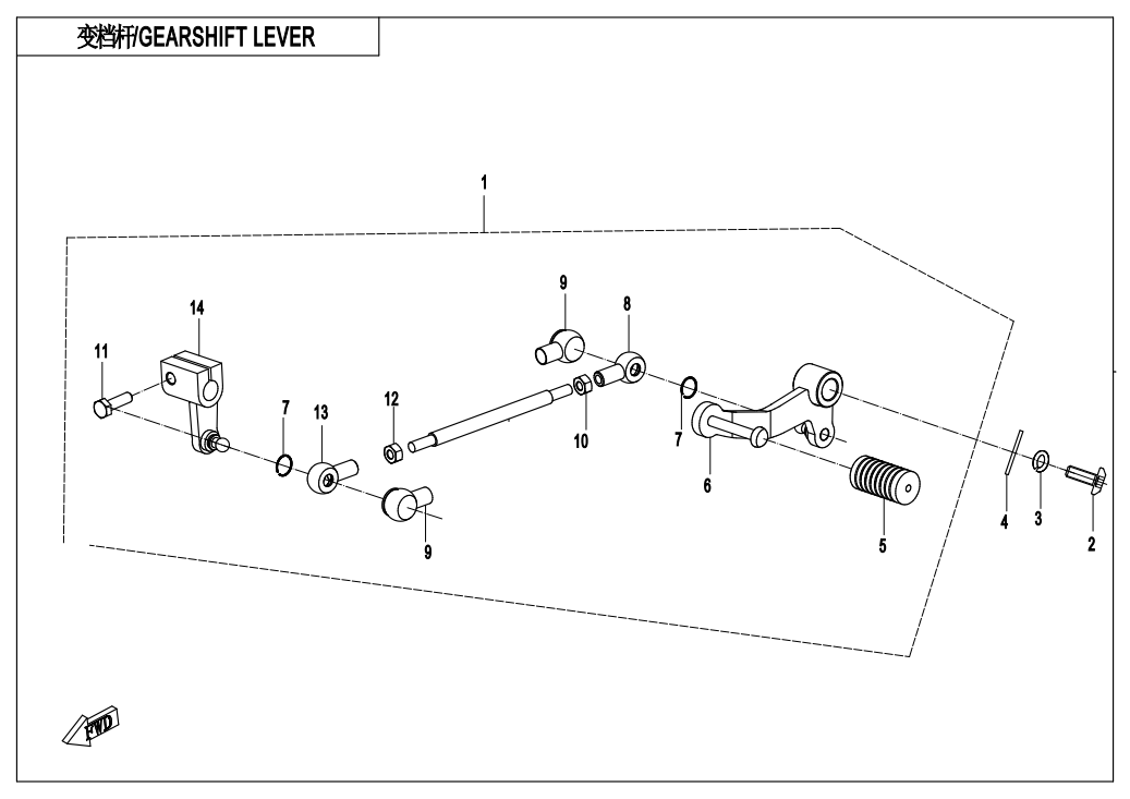 GEARSHIFT LEVER - F03-2