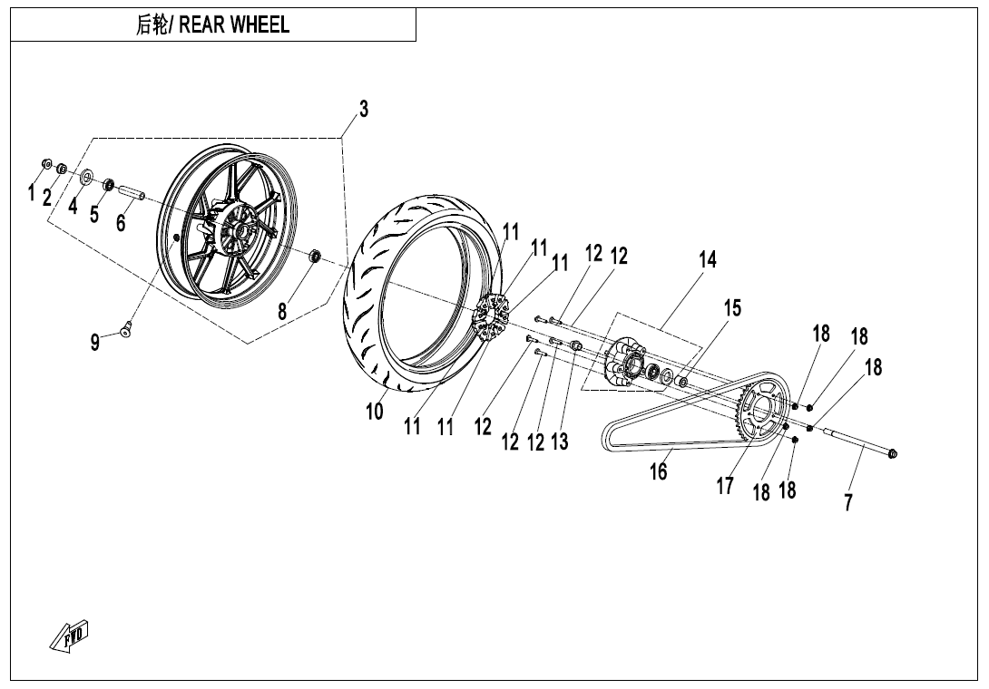 REAR WHEEL - F11