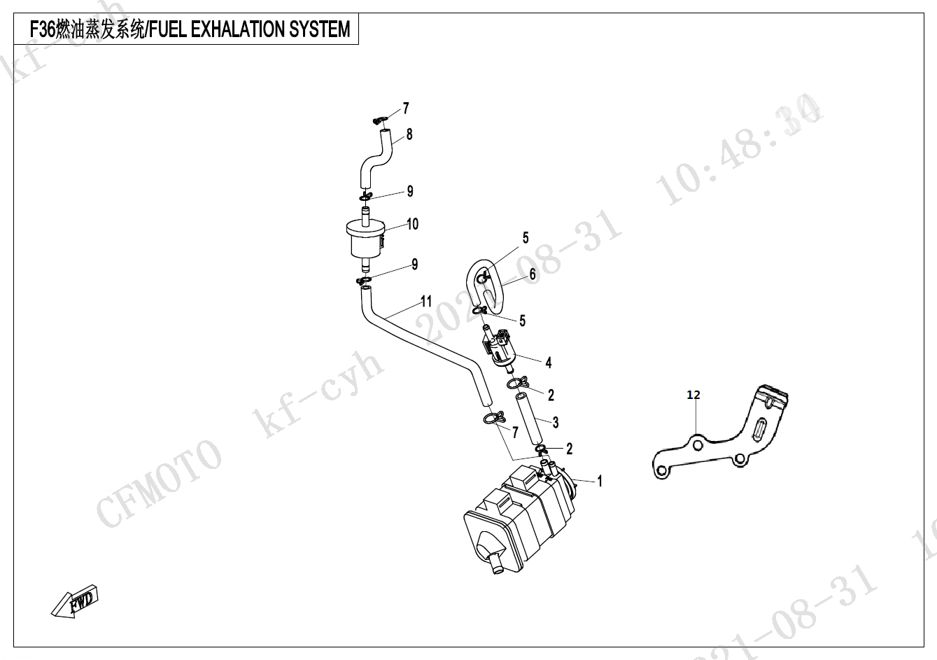 FUEL EVAPORATION SYSTEM - F36