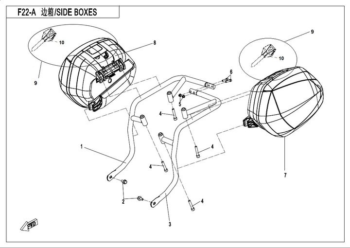 SIDE BOXESï¼PLASTICï¼ - F22-A
