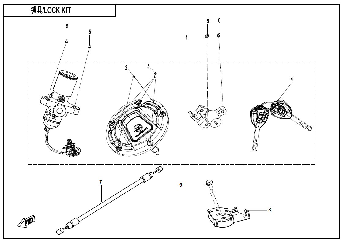 LOCK KIT - F01-A