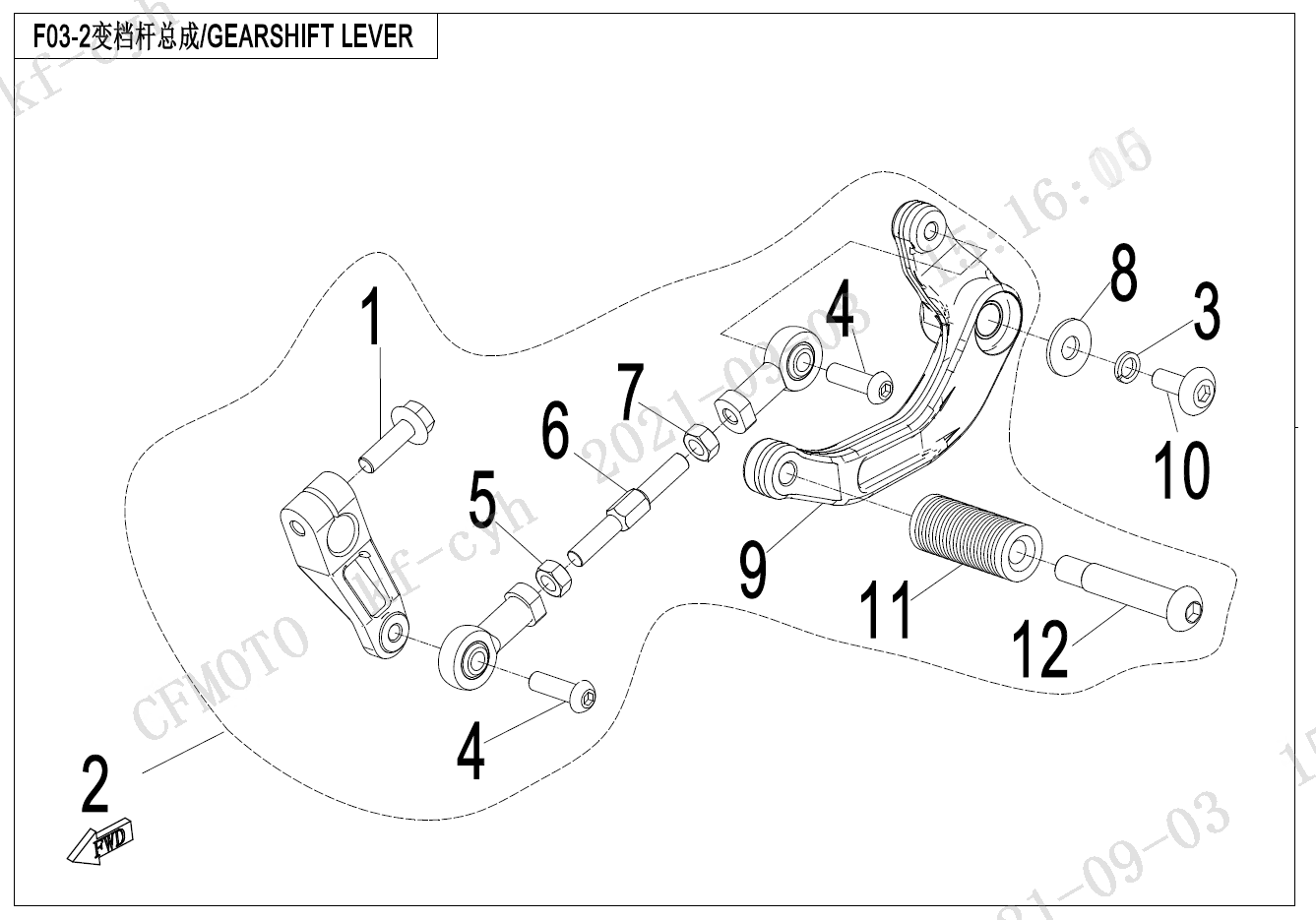 GEARSHIFT LEVER - F03-2