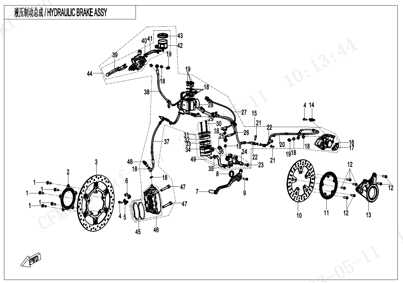 MAB BRAKE ASSY(RUILI) - F08-B