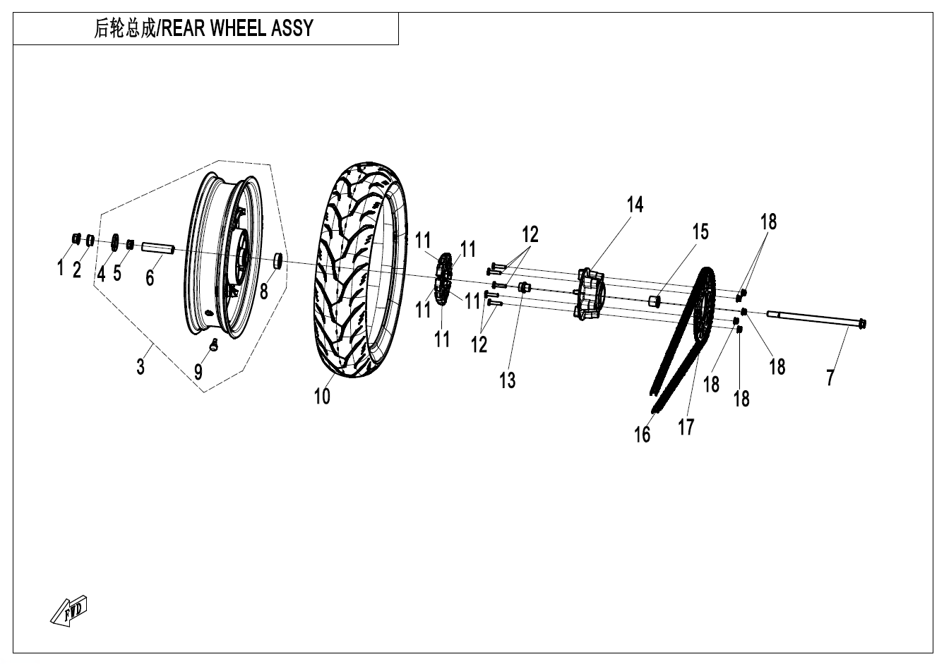 REAR WHEEL - F11